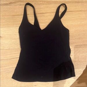 Black V-Neck Tank Top